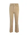 Liu •jo Pantaloni Bootcuti A Vita Alta Beige