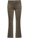 Liu •jo Mid-waist Flared Trousers In Verde