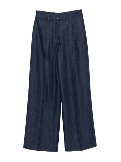 Liu •jo Pantaloni Pliss In Blue