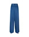 Liu •jo Liu Jo Wide-leg Blue Flared Pants With A Pressed Crease In Blue