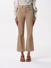 Liu •jo Pantaloni Bootcuti A Vita Alta Beige In Beige
