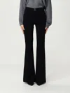 Liu •jo High Waist Flared Casual Pants In Black