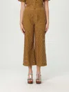 Liu •jo Liu Jo Cropped High-waisted Trousers With Perforated Embroidery