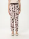 Liu •jo Flared Trousers With Cargo Pockets And Print In Bunt