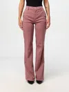 Liu •jo Twill Trousers In Pink