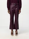 Liu •jo Coated Flared Trousers In Violett