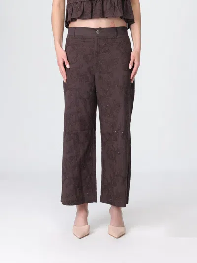 Liu •jo Pants Woman Liu Jo In Brown