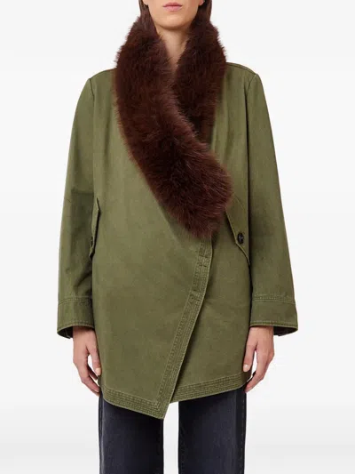 Liu •jo Parka With Fur Faux Removable In Green