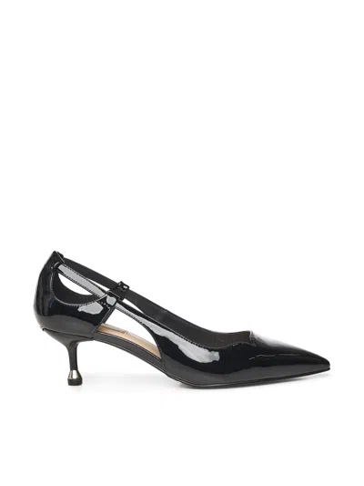 LIU •JO PATENT LEATHER PUMPS WITH CUT-OUTS