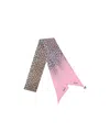 Liu •jo Leopard Print Triangle Scarf In Pink