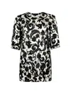 Liu •jo Pattern Short-sleeve T-shirt In Black