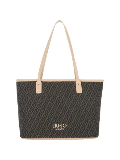 Liu •jo Pattern Tote Bag In Brown
