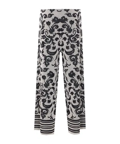 Liu •jo Patterned Casual Pants In Gray