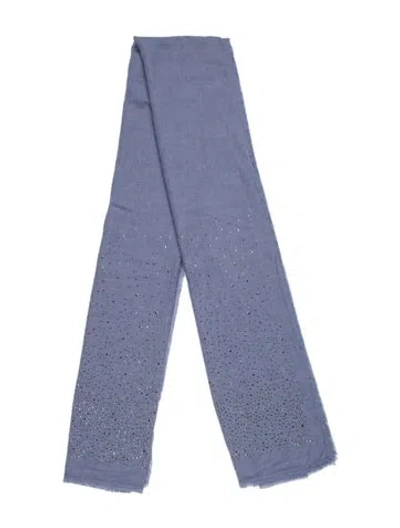 Pre-owned Liu •jo Patterned Scarf In Blue