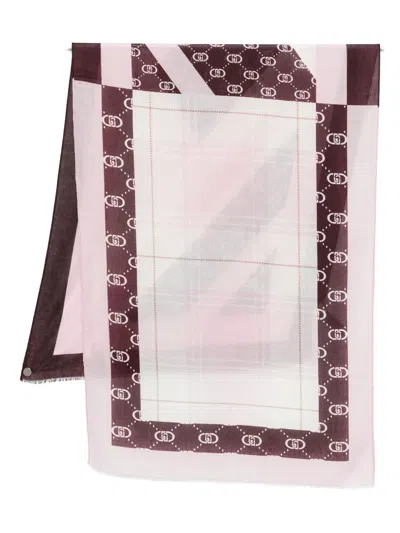 Liu •jo Patterned Scarf In Pink