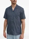 Liu •jo Patterned Short-sleeve Shirt In Blue