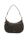 Liu •jo Patterned Shoulder Bag In Black