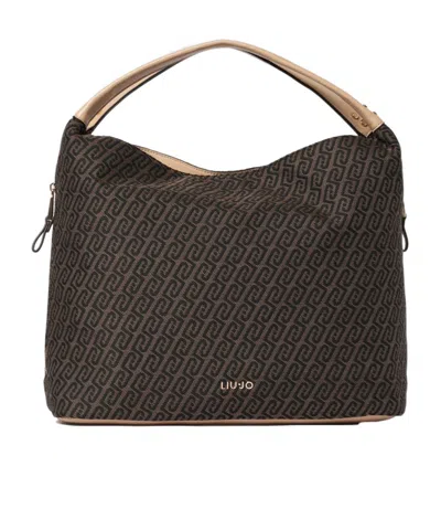 Liu •jo Patterned Tote Bag In Brown