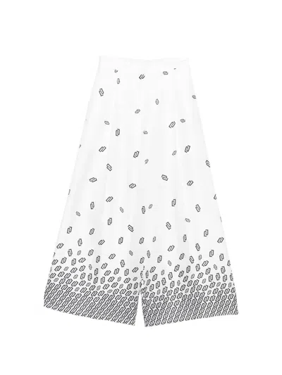 Liu •jo Kids' Patterned Trousers In White