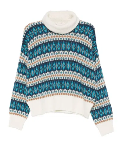 LIU •JO PATTERNED TURTLENECK SWEATER