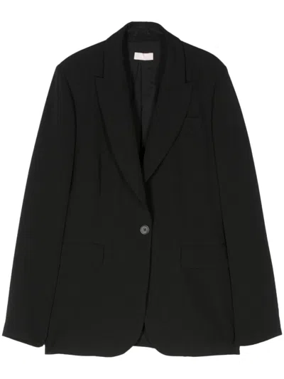 Liu •jo Peak-lapels Single-breasted Blazer In Black