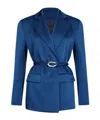 Liu •jo Liu Jo Ocean Blue Tailored Jacket In Blue