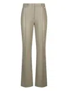 Liu •jo Pearl-detail Flared Trousers In Brown
