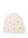 Liu •jo Pearl-embellished Beanie In Neutral