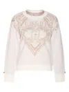 Liu •jo Pearl-embellished Graphic Top In White