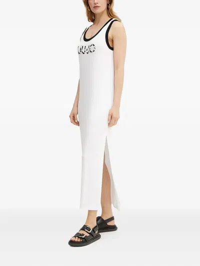 Liu •jo Pearl-embellished Midi Dress In White