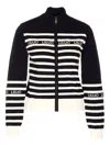 Liu •jo Pearl-embellished Striped Cardigan In Black