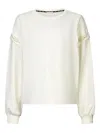 Liu •jo Pearl-embellished Sweatshirt In Yellow