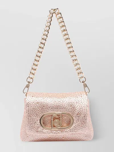 Liu •jo Pearl Logo Crossbody Bag With Embellished Design