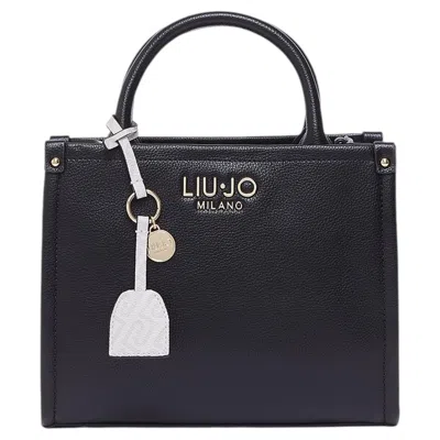 Pre-owned Liu •jo Liu Jo Pebbled Eco-leather Top Handle Bag � Black