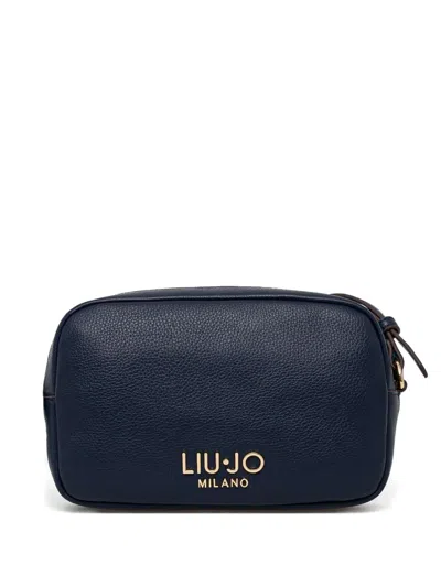 Liu •jo Pebbled-leather Cross Body Bag In Blue