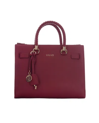 Liu •jo Liu Jo Pebbled Polyurethane Satchel In Red