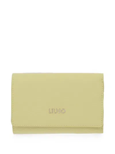 Liu •jo Pebbled-effect Trifold Wallet In Yellow