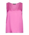 Liu •jo Peony Pink Satin Top In Pink