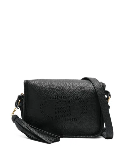 Liu •jo Perforated-logo Cross Body Bag In Black