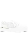 Liu •jo Perforated-logo Leather Sneakers In White