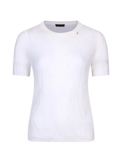 Liu •jo Perforated Sweater In White