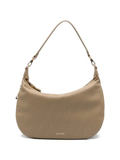 Liu •jo Perforated-logo Shoulder Bag In Brown