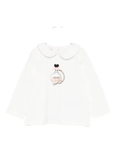Liu •jo Babies' Perfume-print T-shirt In White