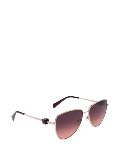 Liu •jo Pilot-frame Sunglasses In Gold