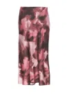 Liu •jo Abstract Pattern Midi Skirt In Pink