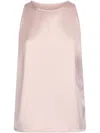 Liu •jo Liu Jo Pink Satin Top With A Bow In Pink