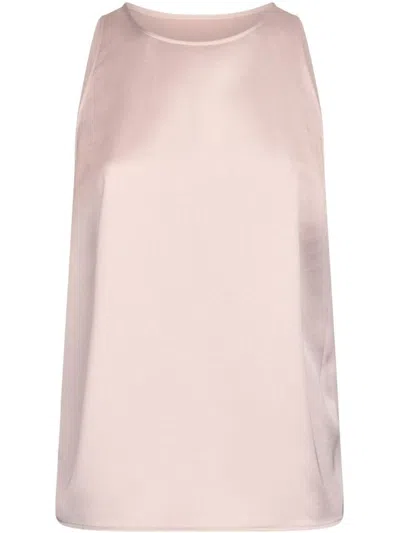 LIU •JO PINK SATIN TOP WITH A BOW