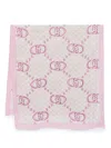 Liu •jo Logo-pattern Scarf In Pink