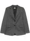 Liu •jo Pinstripe Blazer In Grey
