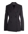 Liu •jo Pinstripe Double-breasted Blazer In Gray